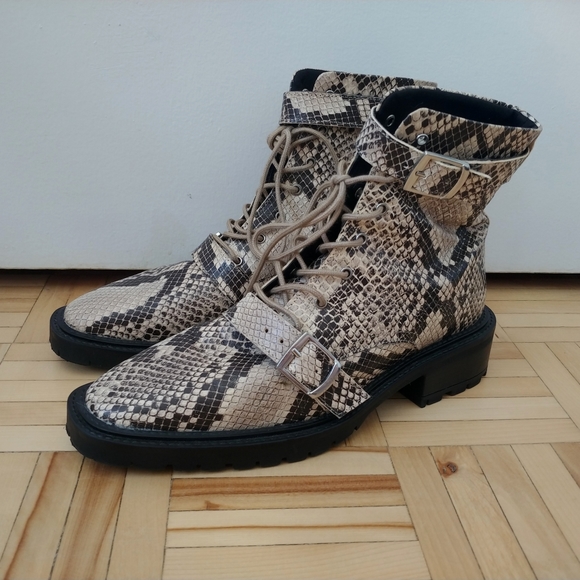 ASOS Leather Snake Print Boot - Picture 3 of 6